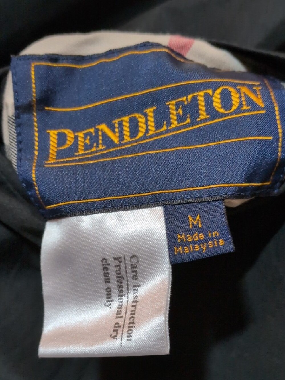 Pendleton women's reversible Black Trench Coat with Plaid Trim and Hat M - Picture 3 of 12